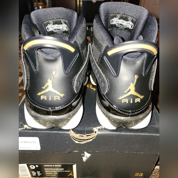 Jordan 6 Rings 'Black Metallic Gold' - Size 9.5 - Blk/Metallic Gold - White - Picture 11 of 14